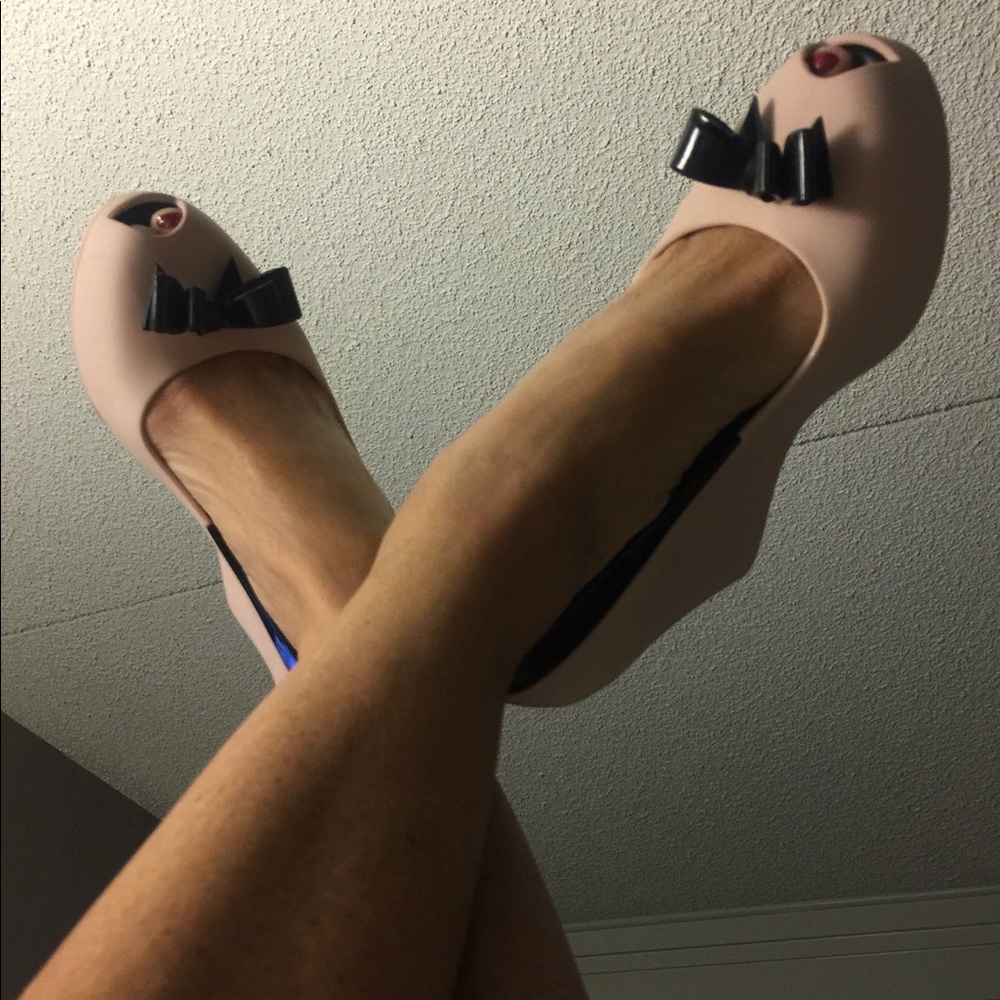 Melissa wedge peep toe shoes